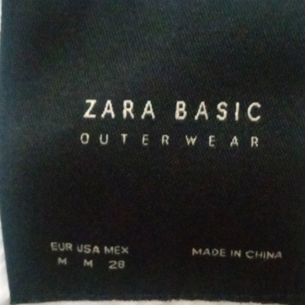 Zara basics cropped white jacket